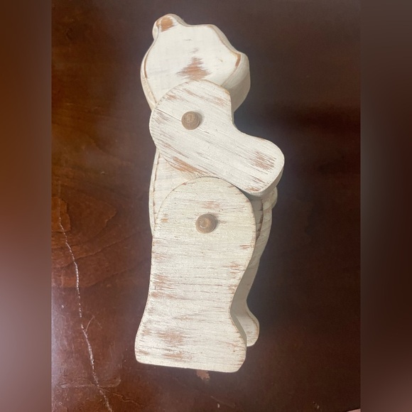 Handcrafted Articulated Wooden Bear Figurine - Picture 10 of 10